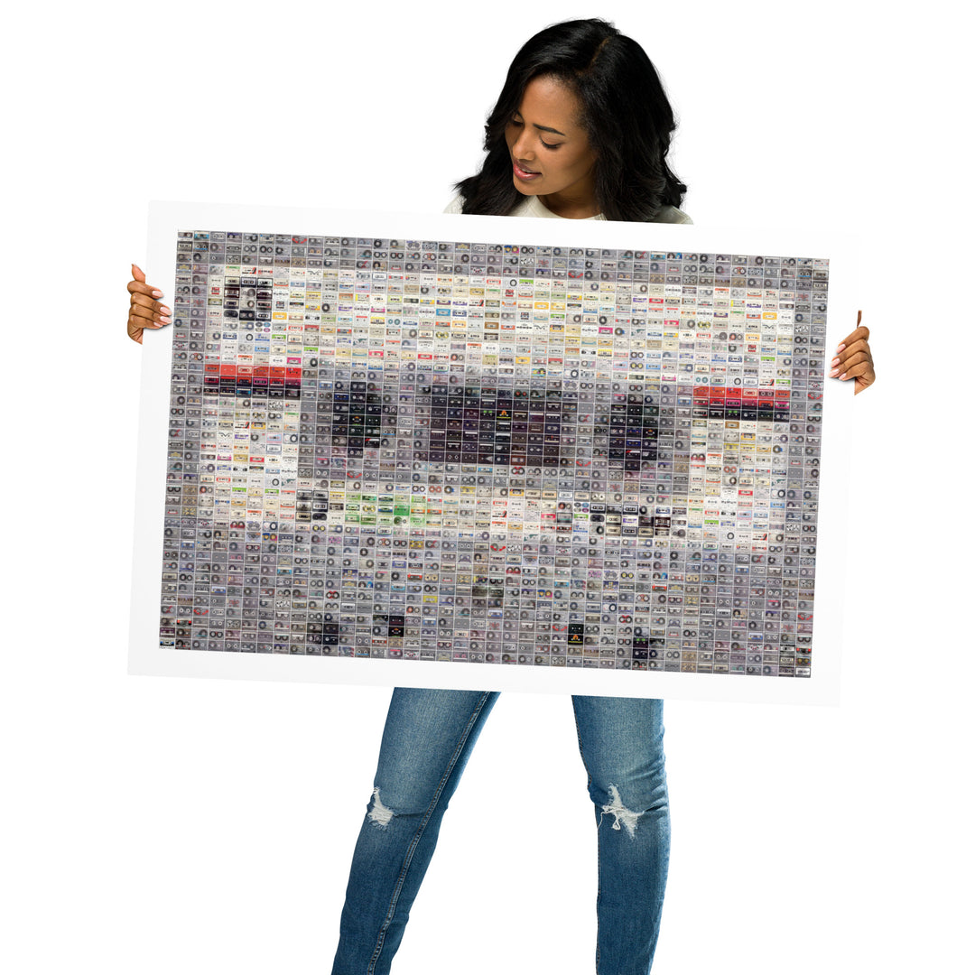 The Cassette Tape Retro Poster - 36" x 24"