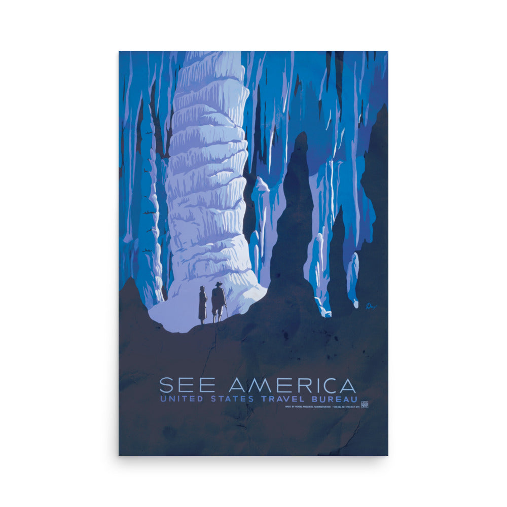 'See America' Alaska Retro Poster - 24" x 36"