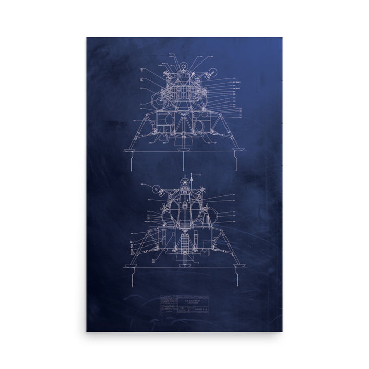 The Apollo Lunar Module Retro Poster - 24" x 36"