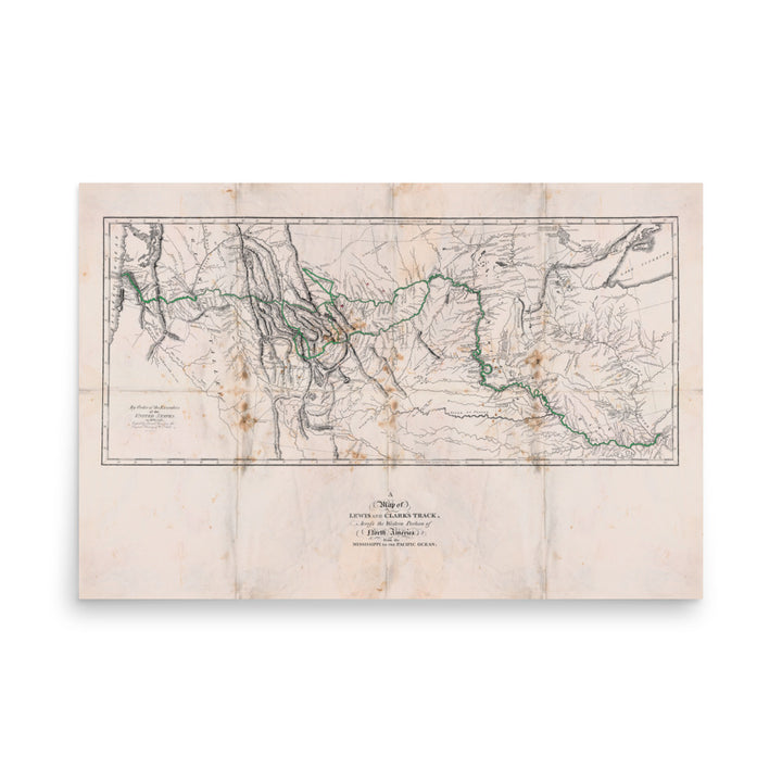 Lewis and Clark Expedition Retro Poster - 36" x 24