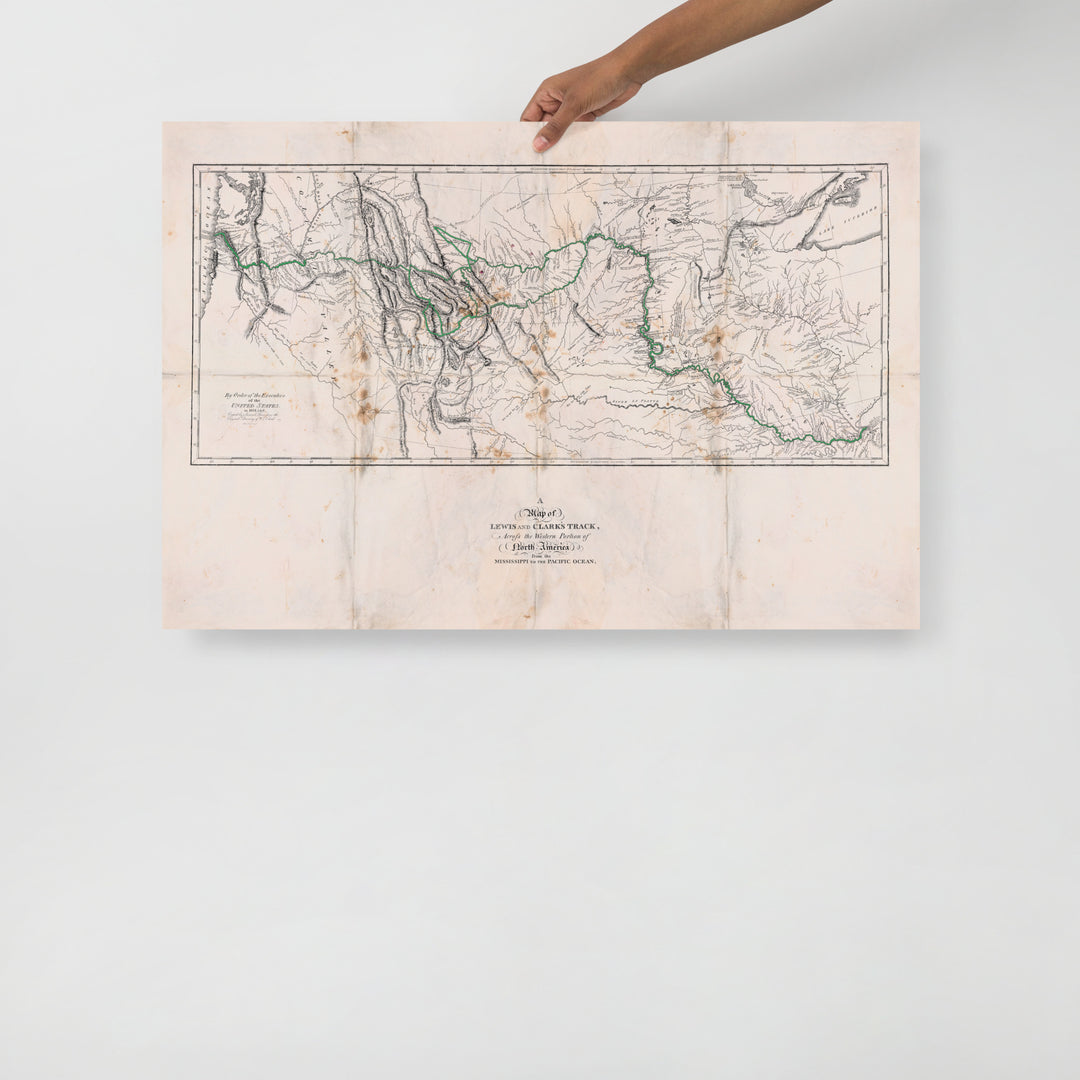 Lewis and Clark Expedition Retro Poster - 36" x 24
