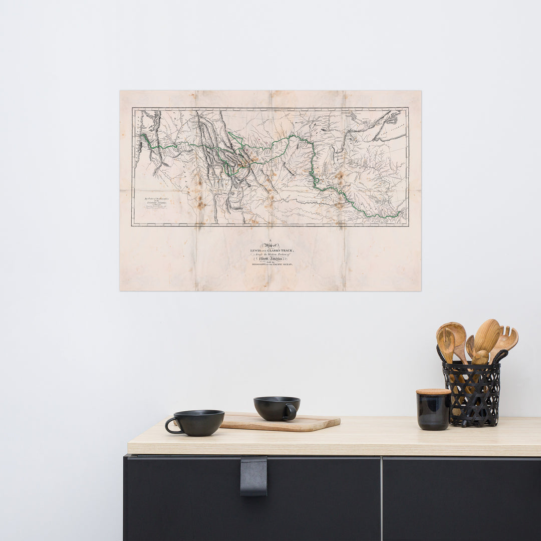Lewis and Clark Expedition Retro Poster - 36" x 24