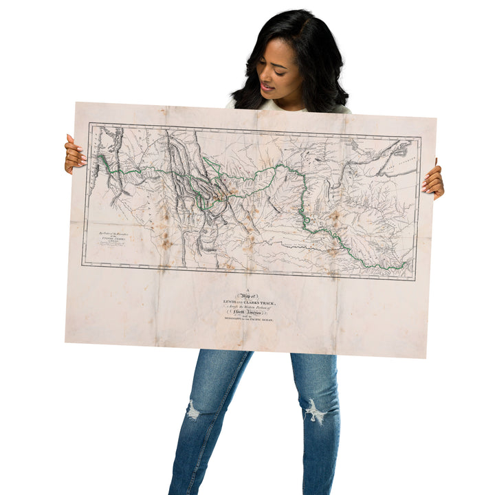 Lewis and Clark Expedition Retro Poster - 36" x 24