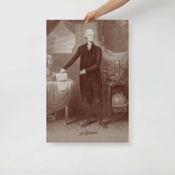 Thomas Jefferson Portrait Retro Poster - 24" x 36"
