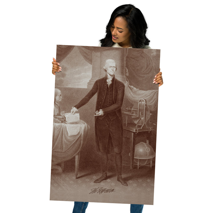 Thomas Jefferson Portrait Retro Poster - 24" x 36"