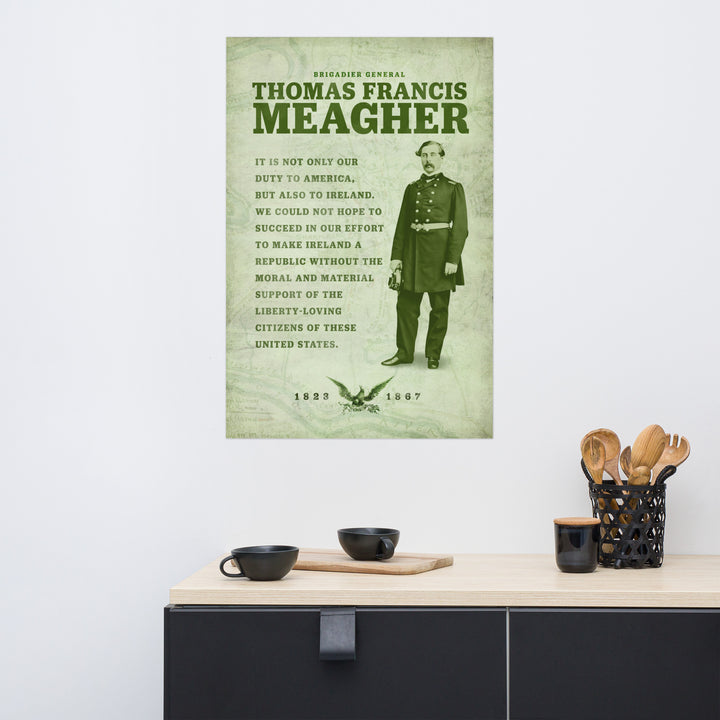 Thomas Francis Meagher Retro Poster - 24" x 36"