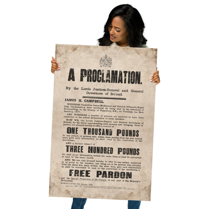 The Soloheadbeg 1919 Retro Poster - 24" x 36"