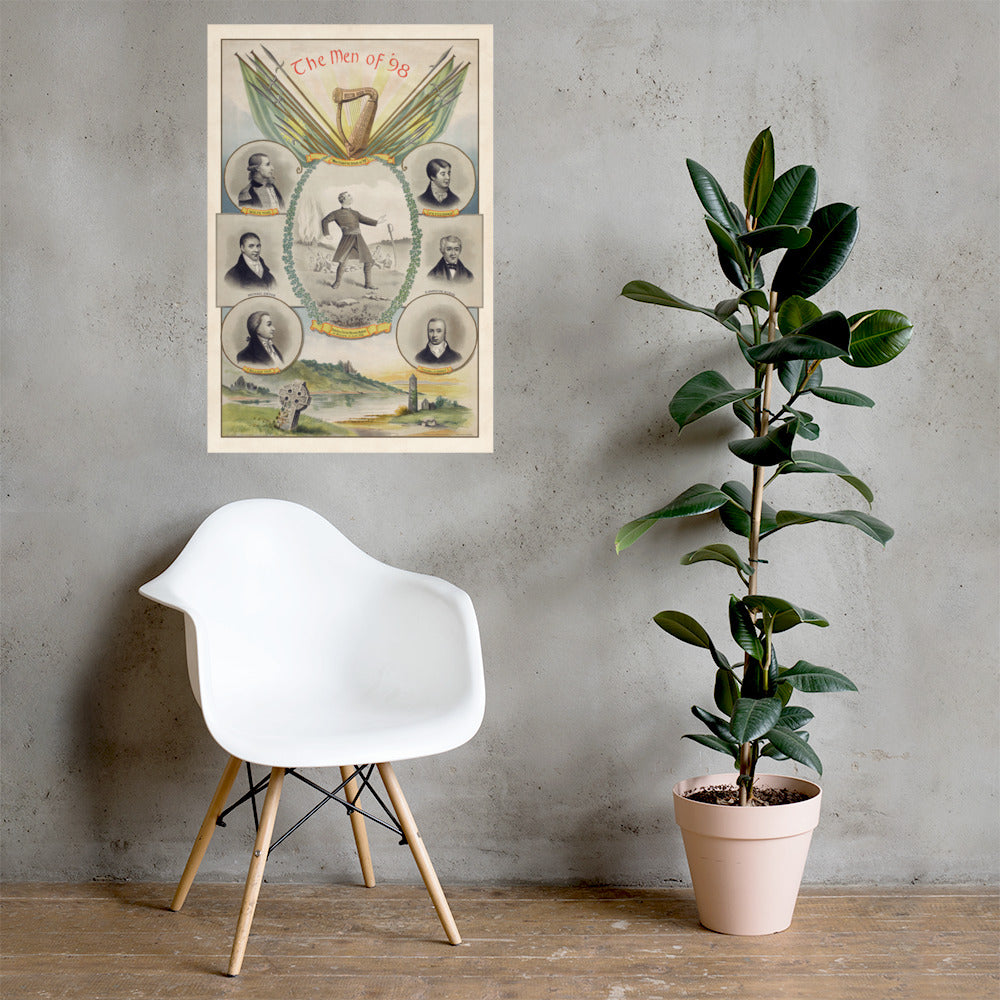 The Men Of '1798 Retro Poster - 24" x 36"