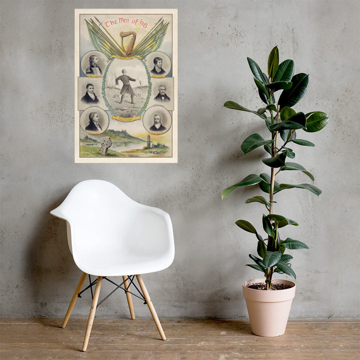 The Men Of '1798 Retro Poster - 24" x 36"