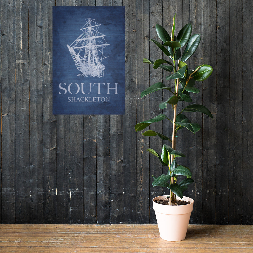 South By Shackleton Retro Poster -  24" x 36"