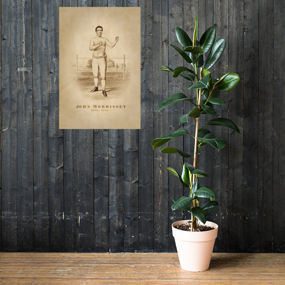 John 'Old Smoke' Morrissey Retro Poster - 24" x 36"