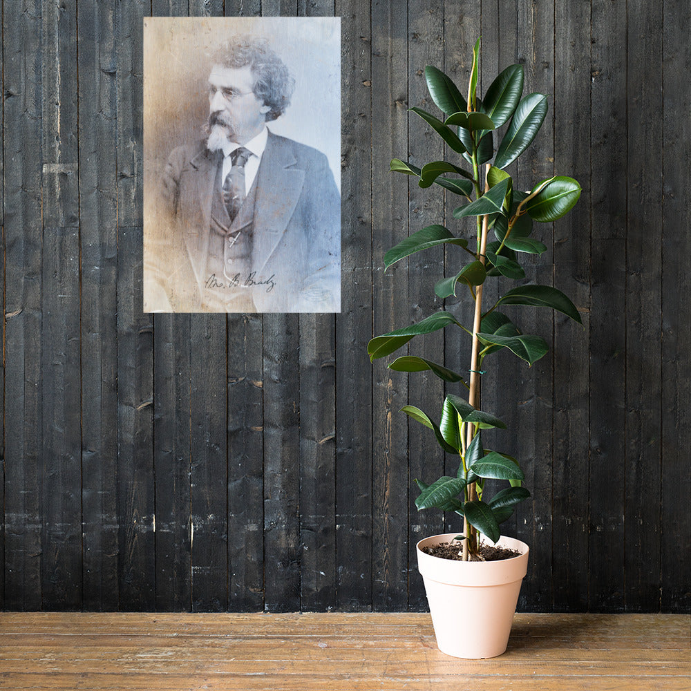 Civil War Photographer Mathew Brady Retro Poster - 24" x 36"