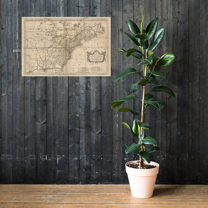 British and French Dominions 1759  Retro Poster - 36" x 24"