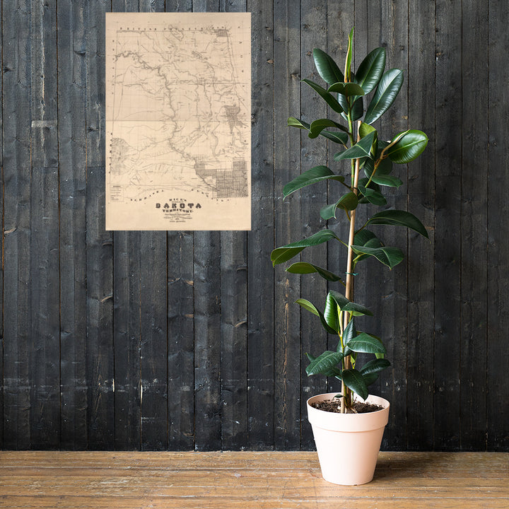 Dakota Territory 1872 Retro Poster - 24" x 36"