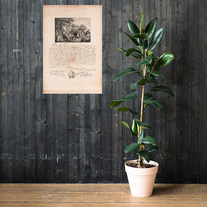 The Great Penn Treaty Of 1862 Retro Poster - 24" x 36"