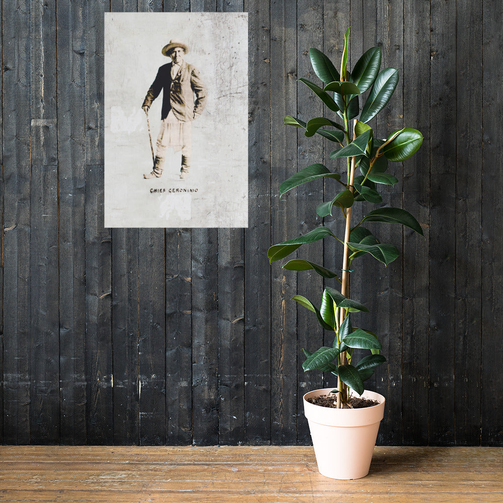 Chief Geronimo Retro Poster - 24" x 36"