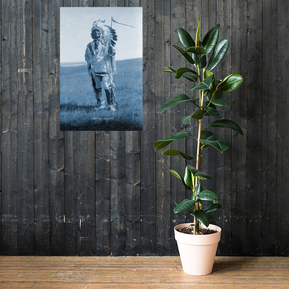 Arikara Chief Sitting Bear Retro Poster - 24" x 36"