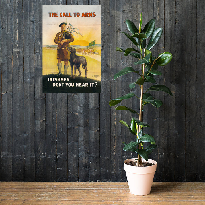 The Irish 'Call To Arms' Retro Poster - 24" x 36"