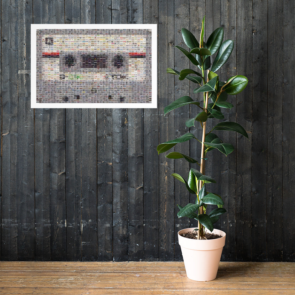 The Cassette Tape Retro Poster - 36" x 24"