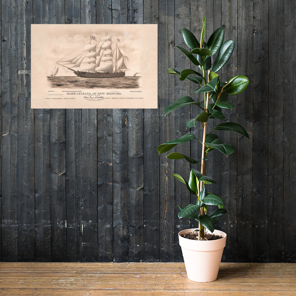 The Fenian Catalpa Rescue of 1876 Retro Poster - 36" x 24"