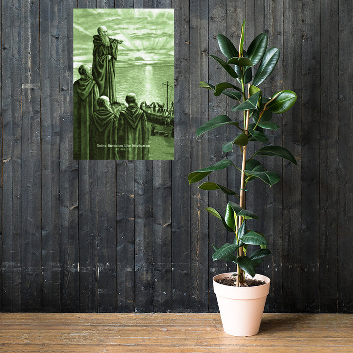 Saint Brendan the Navigator Retro Poster - 24" x 36"