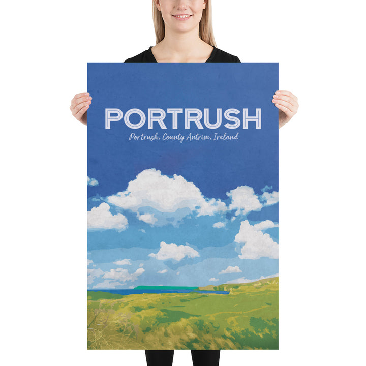 The Portrush Golf  Retro Poster - 24" x 36"