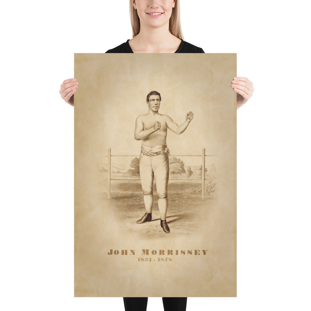 John 'Old Smoke' Morrissey Retro Poster - 24" x 36"