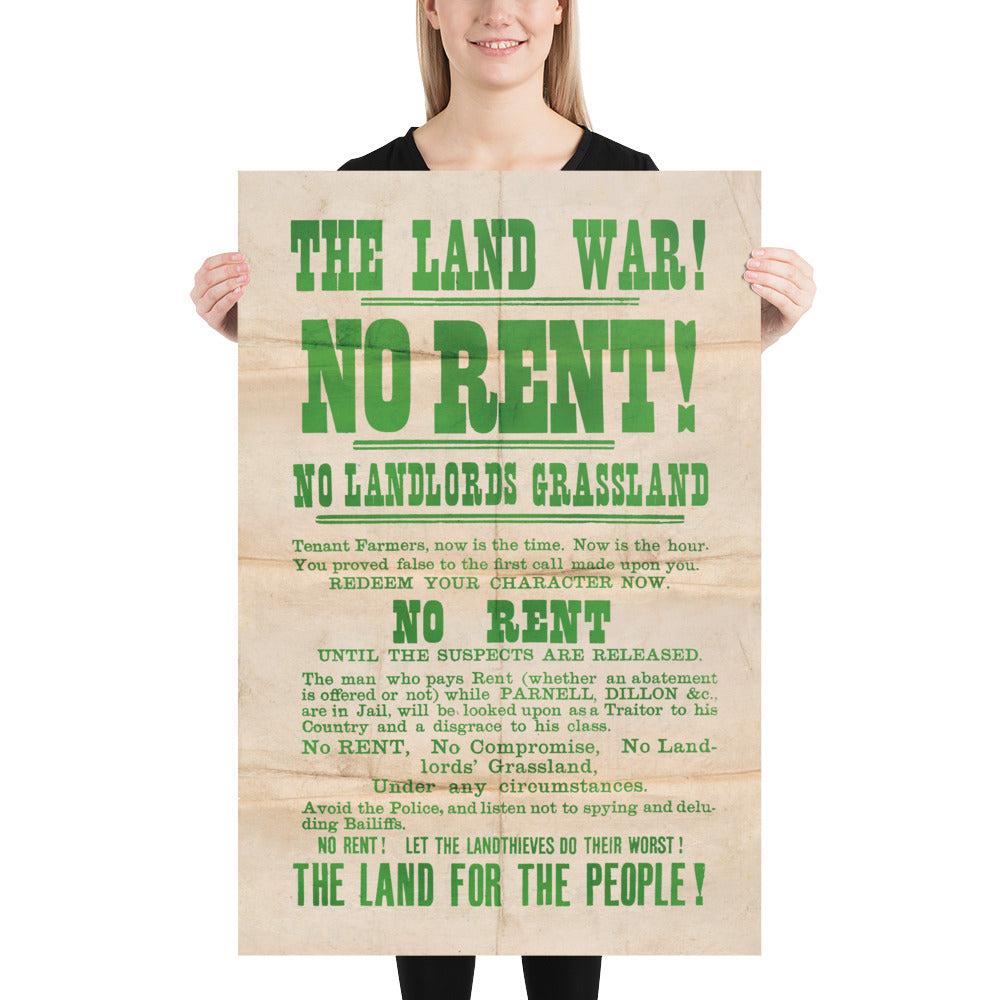 The Irish Land League Retro Poster - 24" x 36"