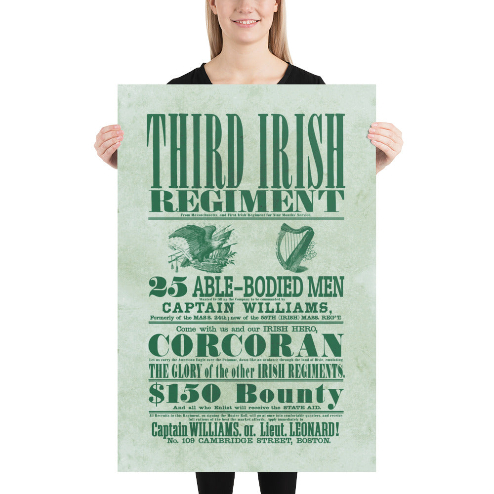 The Eagle & Harp Retro Poster - 24" x 36"