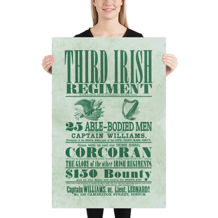 The Eagle & Harp Retro Poster - 24" x 36"