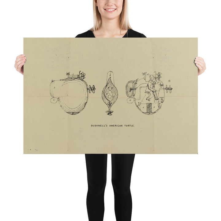 Bushnell's American Turtle Retro Poster - 36" x 24"