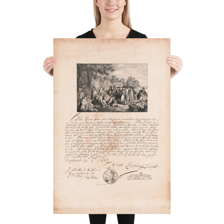 The Great Penn Treaty Of 1862 Retro Poster - 24" x 36"