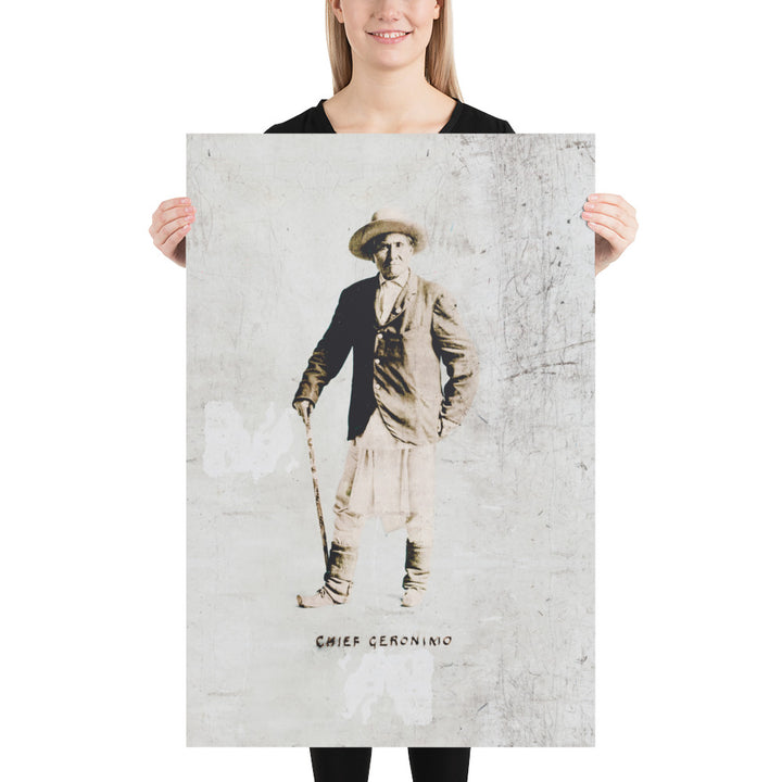 Chief Geronimo Retro Poster - 24" x 36"