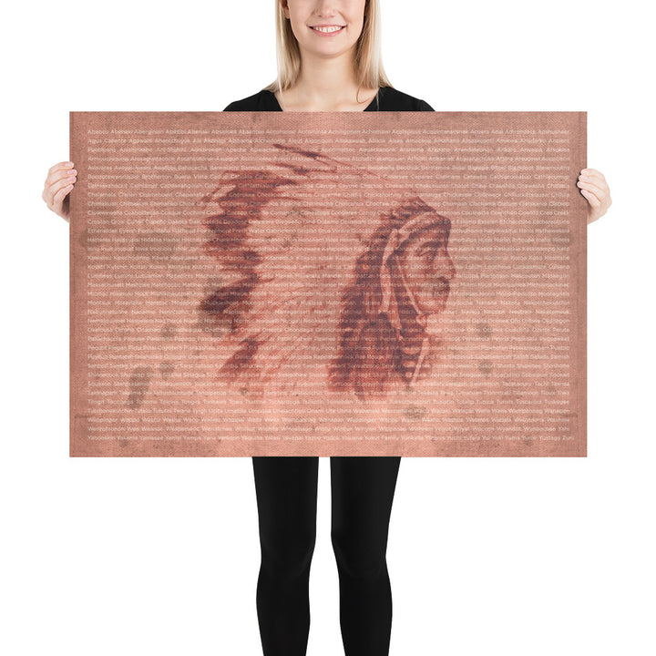 The 500 Nations Retro Poster - 36" x 24"