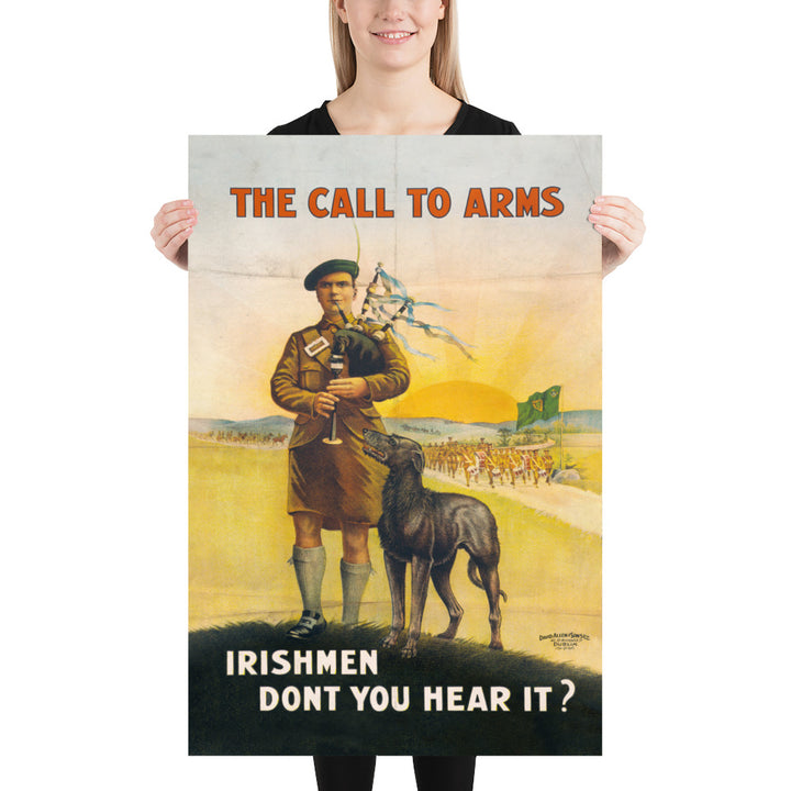 The Irish 'Call To Arms' Retro Poster - 24" x 36"