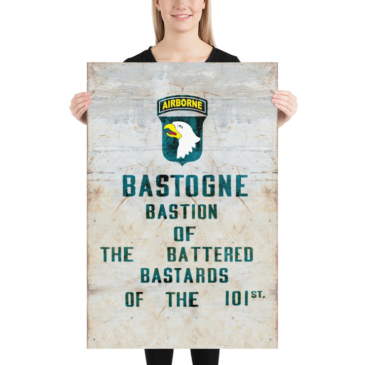 The Battered Bastards of Bastogne Retro Poster - 24" x 36"