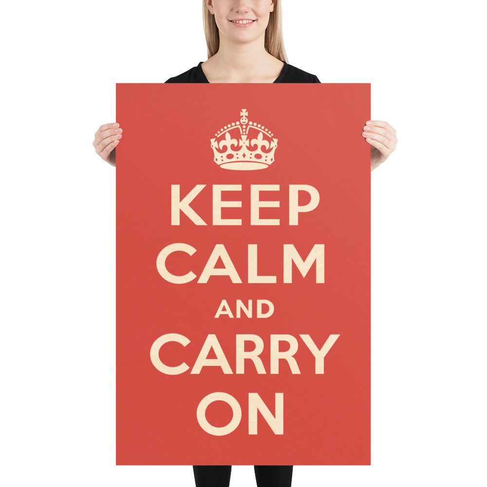 The 1939 "Keep Calm and Carry On" Retro Poster - 24" x 36"