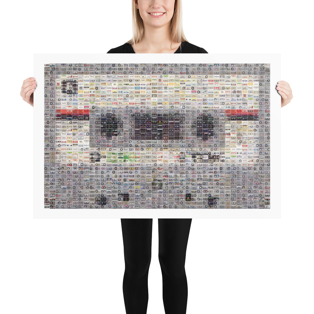 The Cassette Tape Retro Poster - 36" x 24"