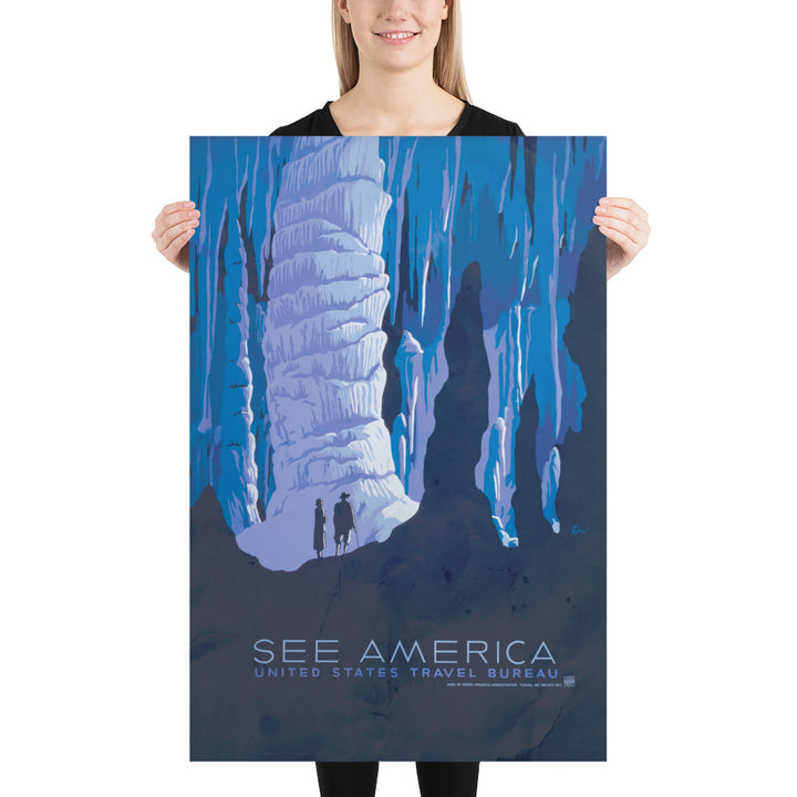 'See America' Alaska Retro Poster - 24" x 36"