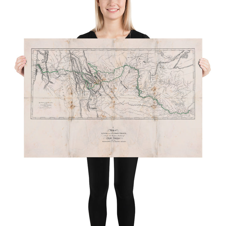 Lewis and Clark Expedition Retro Poster - 36" x 24
