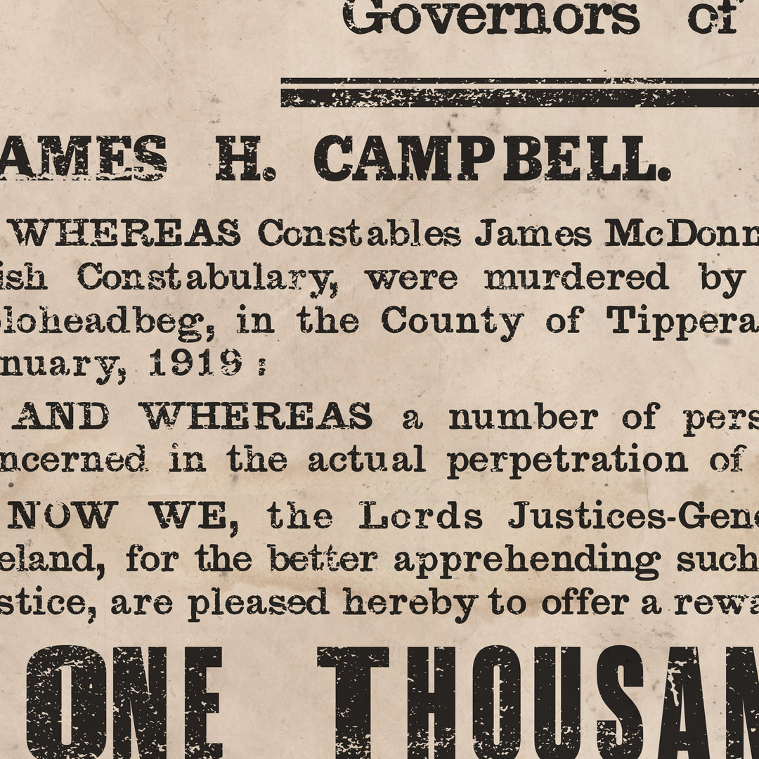 The Soloheadbeg 1919 Retro Poster - 24" x 36"