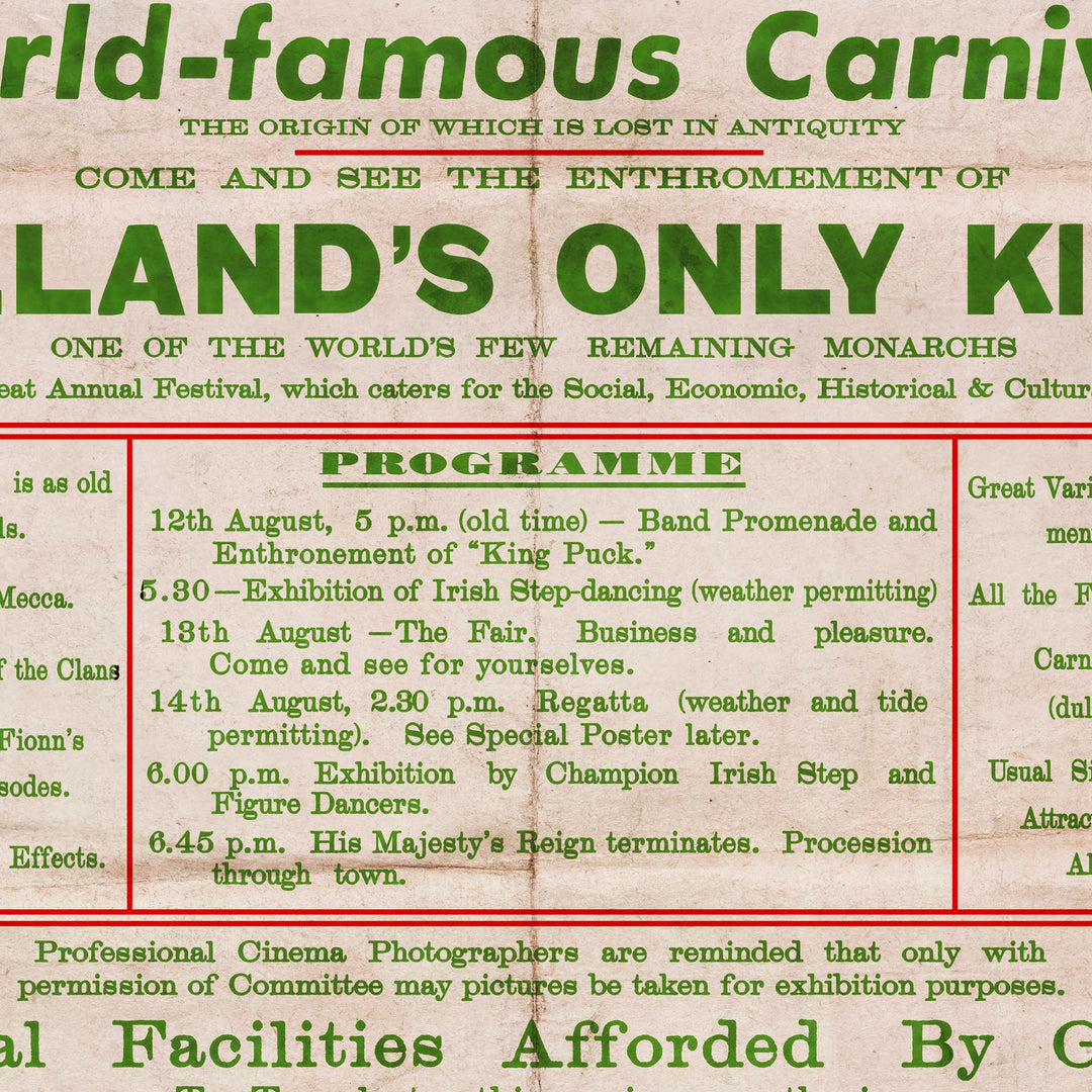 The Killorglin Puck Fair Retro Poster - 24" x 36"