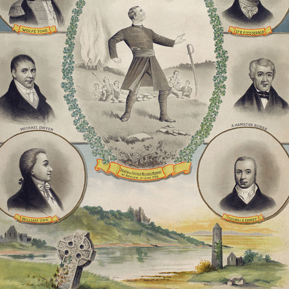 The Men Of 1798 Retro Poster - 24" x 36" Irish Rebells