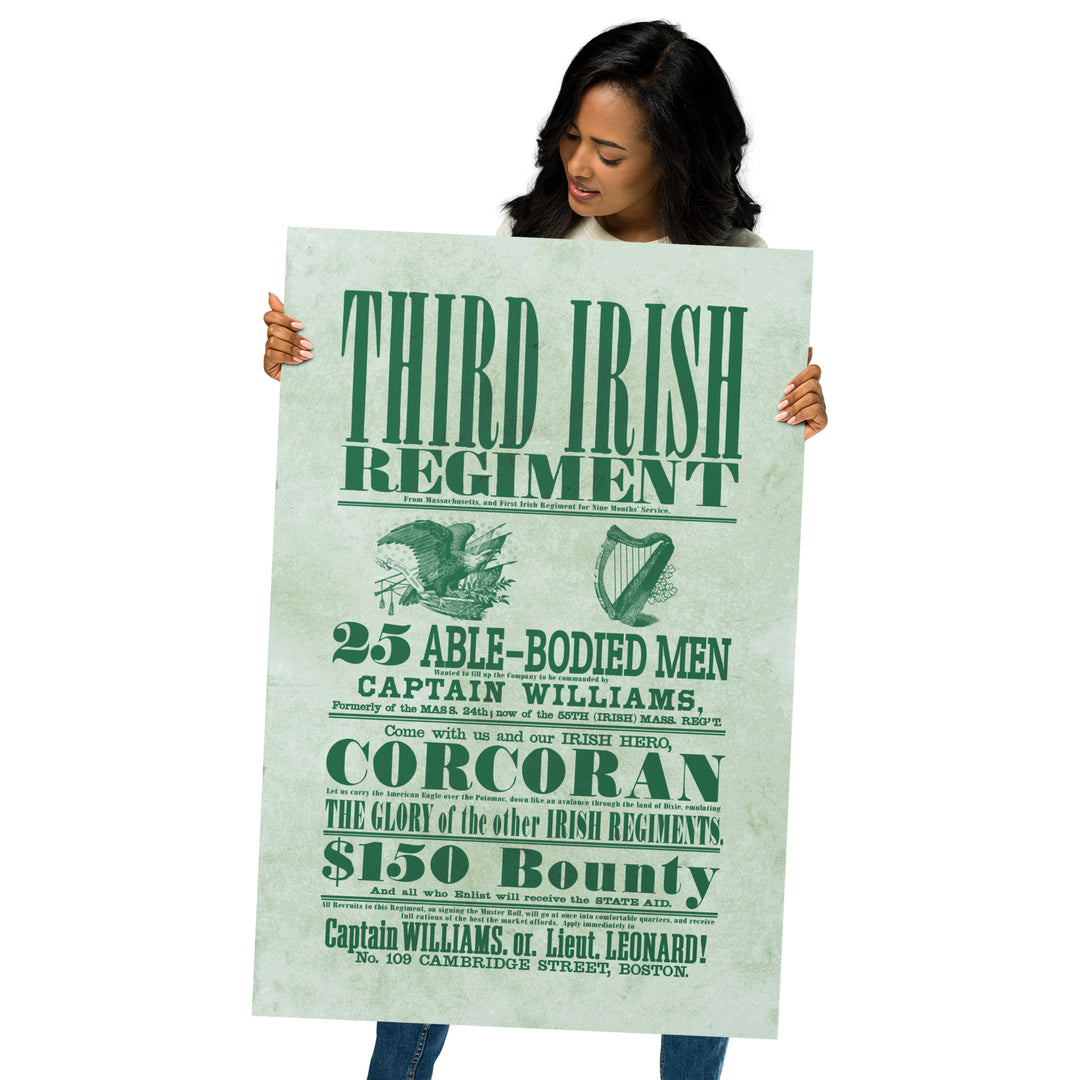 The Eagle & Harp Retro Poster - 24" x 36"