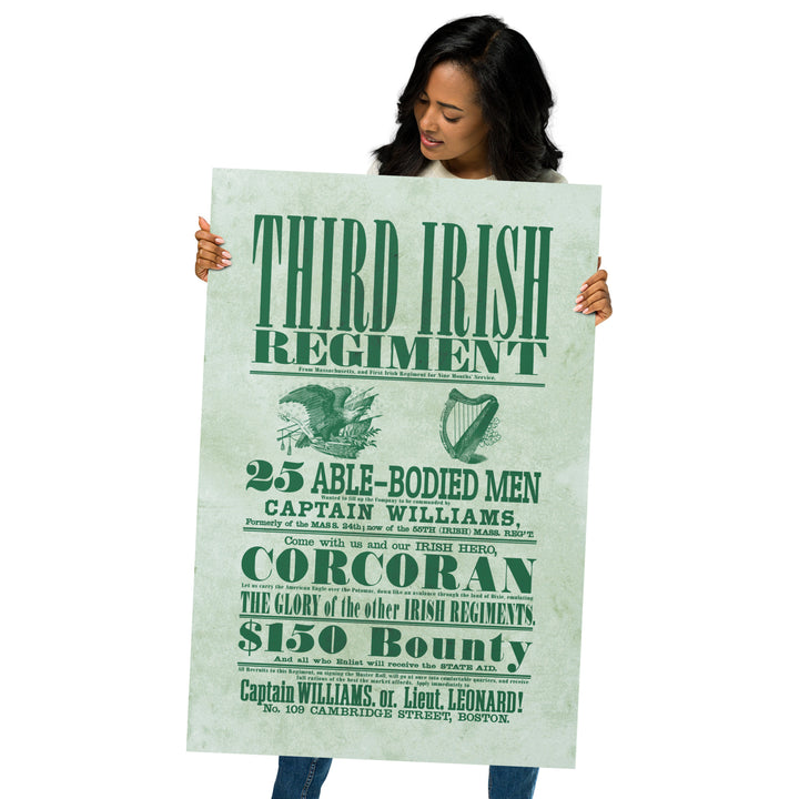 The Eagle & Harp Retro Poster - 24" x 36"