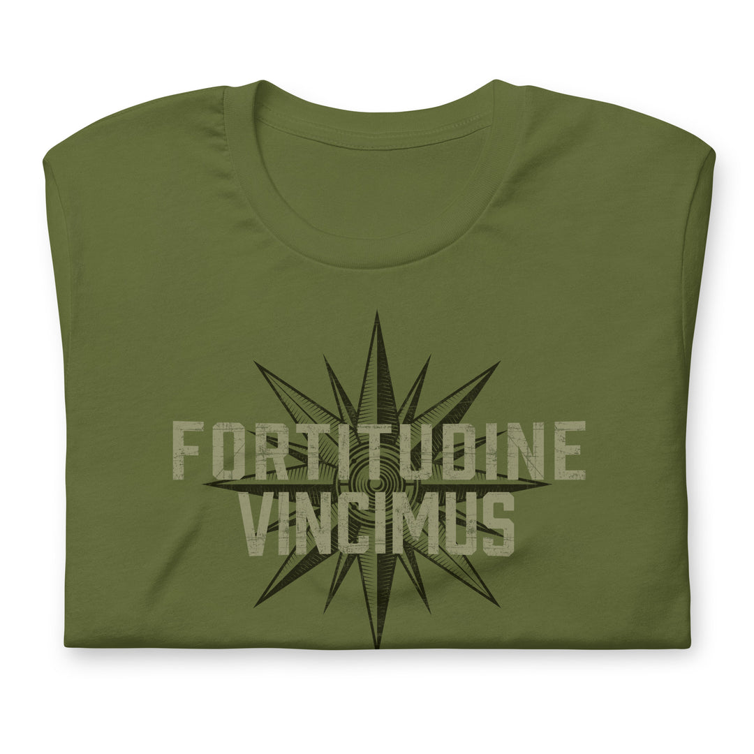 The 'Fortitudine Vincimus' Premium Cotton Retro Tee (Unisex)