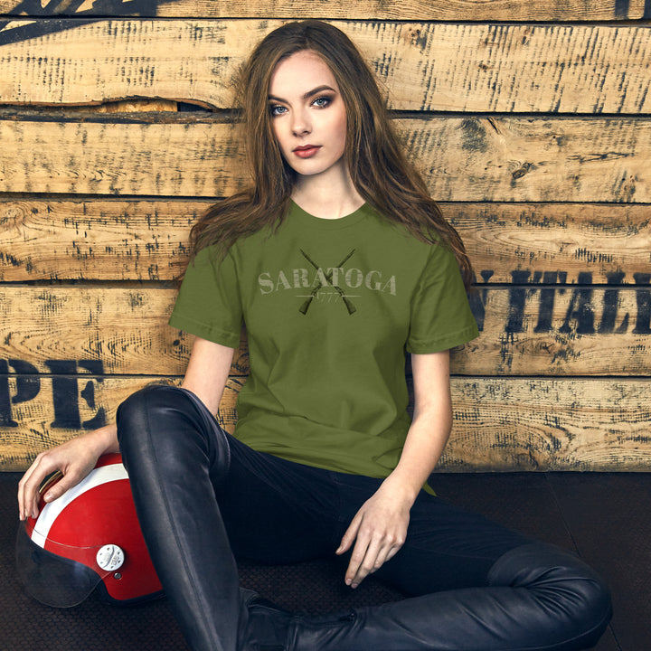 The Battle of Saratoga 1777 Premium Cotton Retro Tee (unisex)