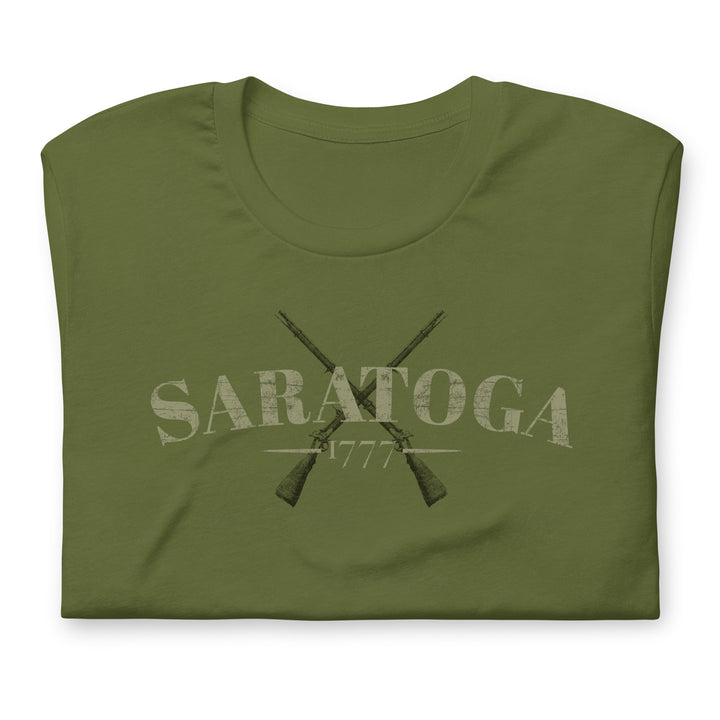The Battle of Saratoga 1777 Premium Cotton Retro Tee (unisex)