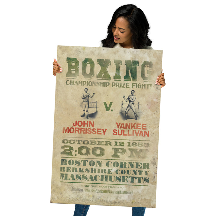 Yankee Sullivan vs. John Morrissey Retro Poster - 24" x 36"