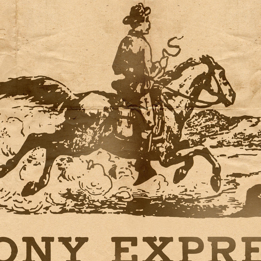 1860 'Riders Wanted' Pony Express Retro Poster - 24